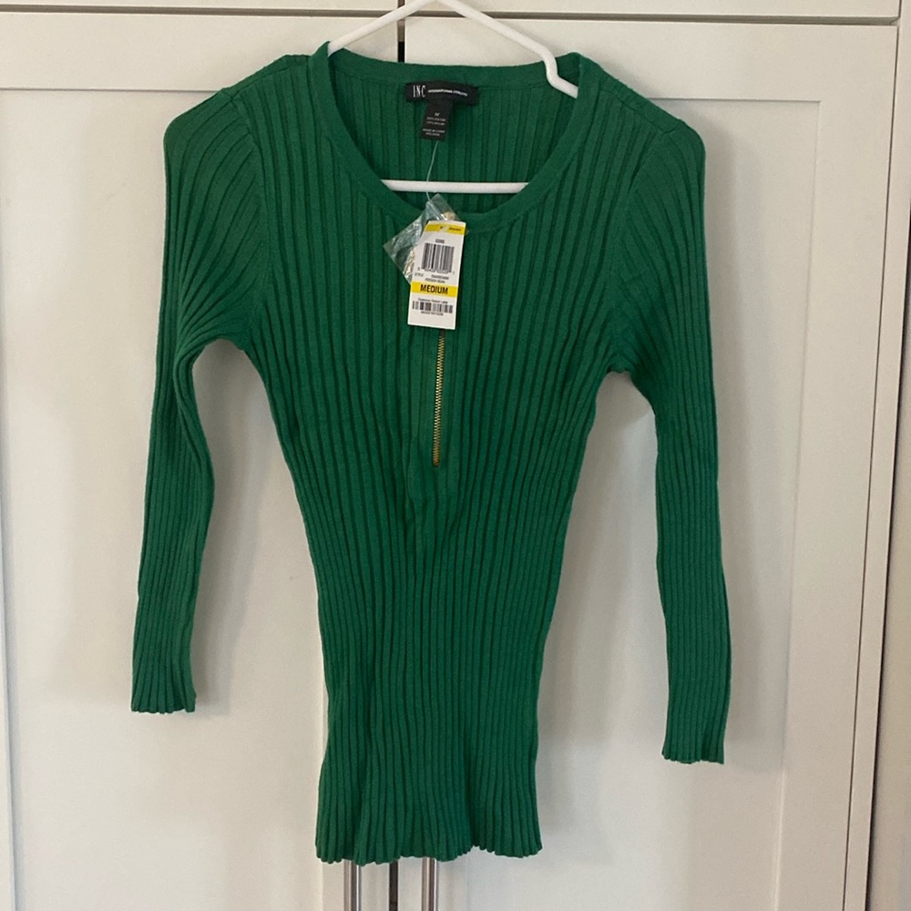 INC International Concepts Half Zip Sweater